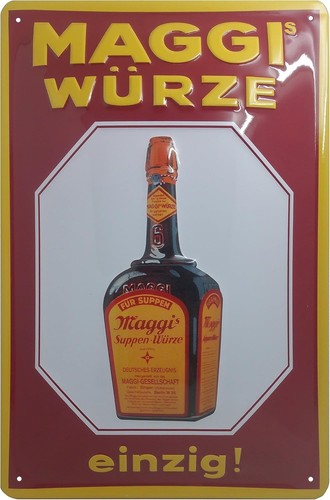 Maggi würze blechschild rot - blechschild,