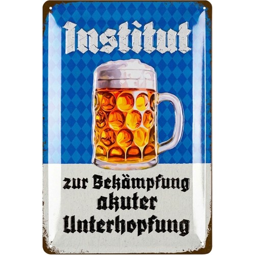 Retro blechschild bier lustige - blechschild,