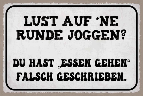 Blechschild 18x12 lust - 18x12,
