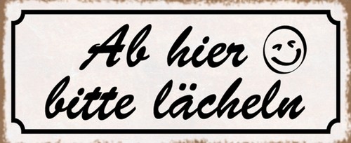 Holzschild 27x10 hier - ab, bitte