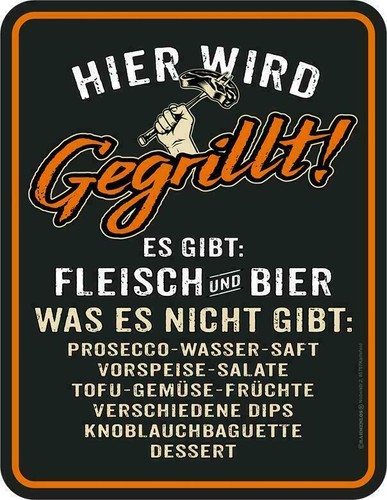 Männer grill blechschilder - grill,