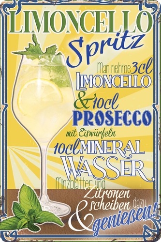 Blechschild limoncello spritz - blechschild,