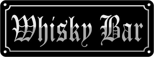 Blechschild 10x27 whisky - cm,