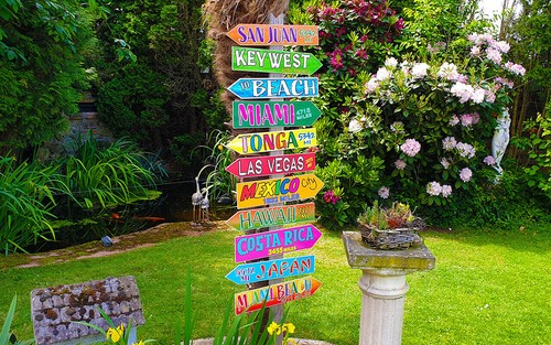 Wandschild deko schild - wandschild, hawaii