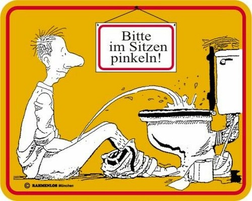Sprüche schild bitte - wc, im