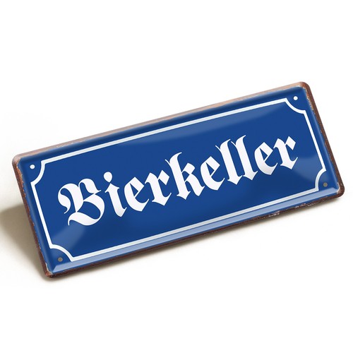 Blechschild bierkeller 28x12cm - blechschild,