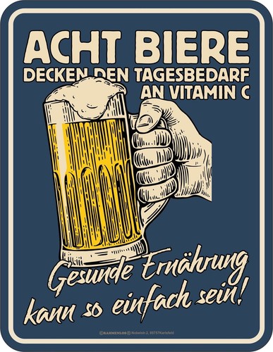 Sprüche schild acht bier - sprüche-schild,