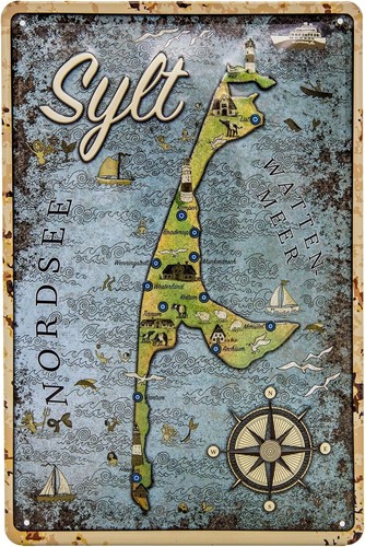 Sylt landkarte geprägtes - sylt,