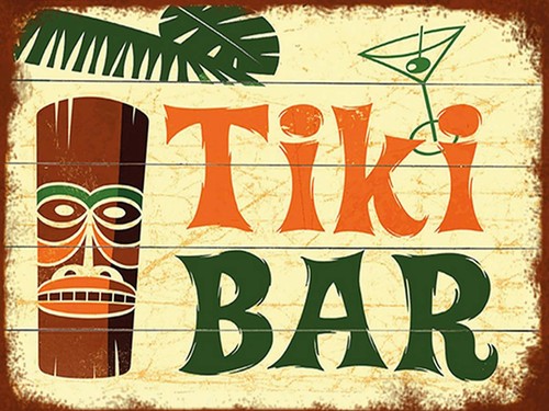 Holzschild 30x40 tiki bar - holzschild, cm