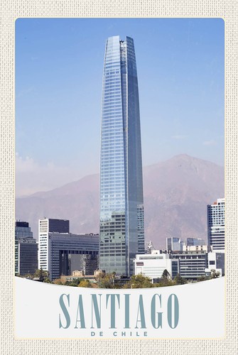 Blechschild 18x12 santiago - santiago, de