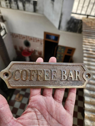 Kaffee bar schild metall - metall, tür