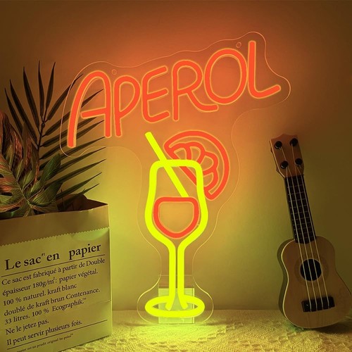 Cocktail led schild aperol - schild,