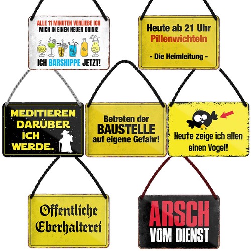 Blechschild hängeschild - blechschild,