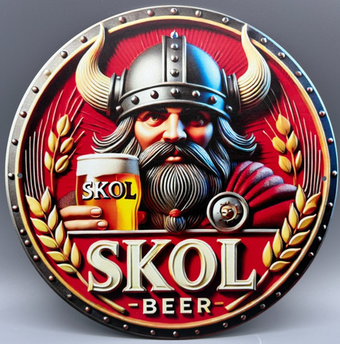 Metall/Blech-Schild-Wikinger