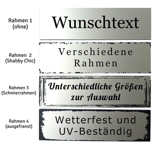 Wunschtext schild wetterfest - schild,