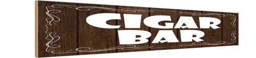 Holzschild 10x46 cigar bar - cm,