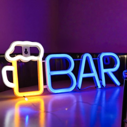 Led neonschild bar bier - led,