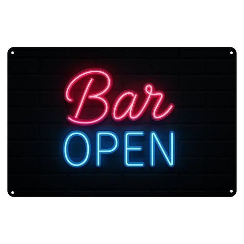Open bar neonschild - open,
