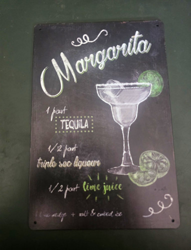 Metallschild margarita - metallschild,