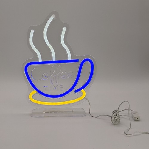 Led neon schild coffee time - led,