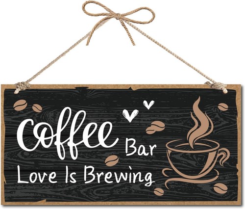 Kaffee bar schild - kaffee-bar-schild, holz
