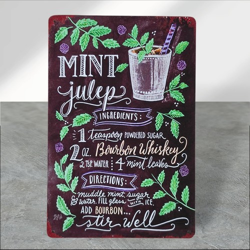 Metallschild mint julep - metallschild,