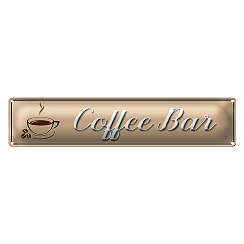 Blechschild kaffee 46x10cm - blechschild,