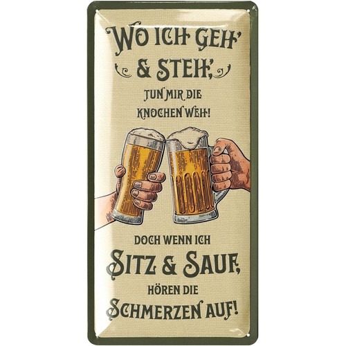 Retro blechschild bier lustige - retro,