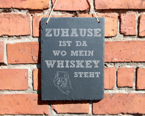 Schiefertafel zuhause ist da - "zuhause,