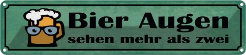 Blechschild 10x46 bier - blechschild,