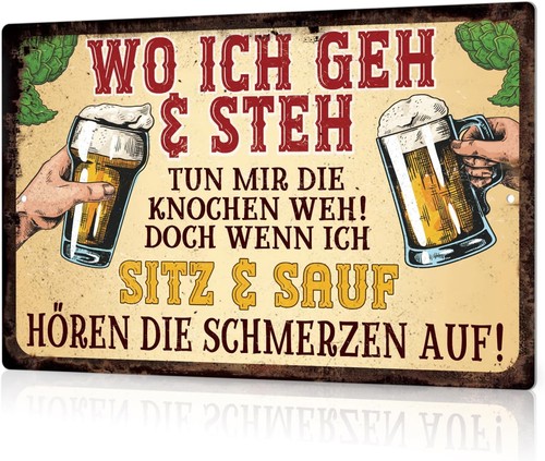 Bier wanddeko vintage metall - bier,