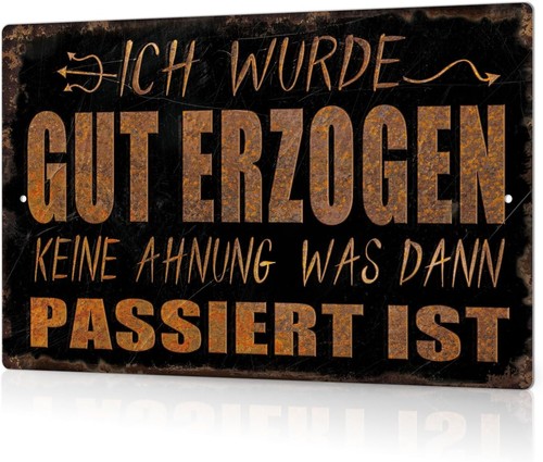 Metallschild humor spruch - metallschild,