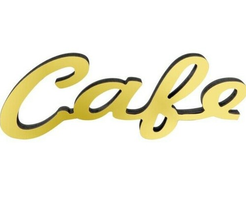 Cafe schriftzug gold - gold, deko