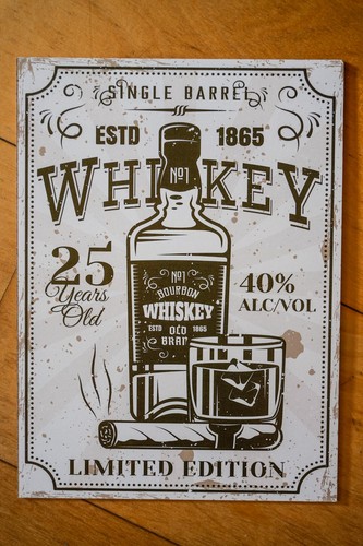Whiskey retro poster mdf holz - retro,