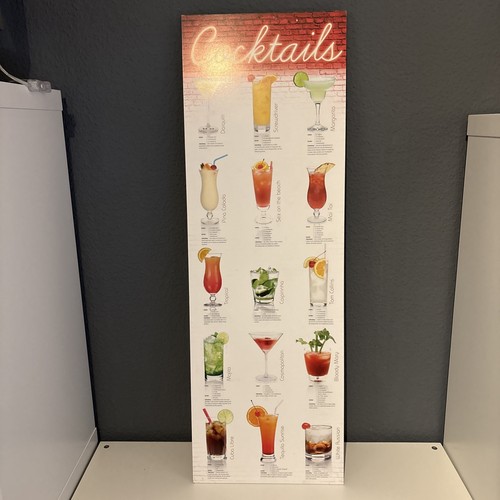 Cocktails schild holzschild - schild,