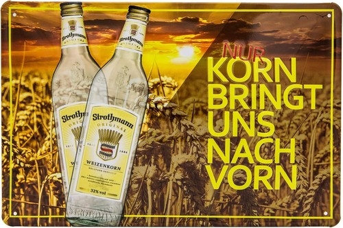 Retro blechschild für korn - blechschild,