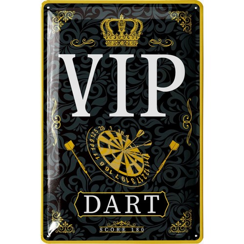 Lanolu blechschild vip dart - blechschild,