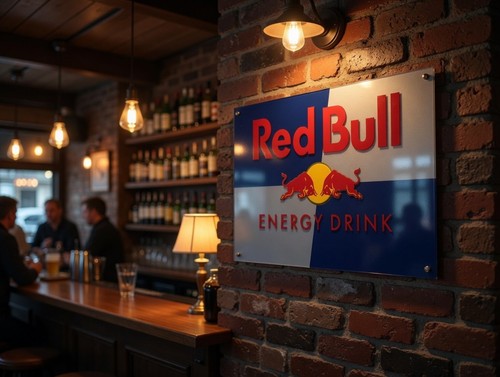 Wandschild red bull led - red,