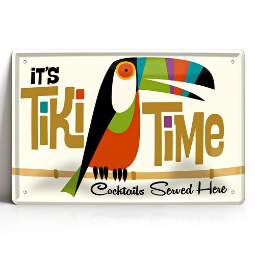 Blechschild 20x30cm tiki - blechschild,