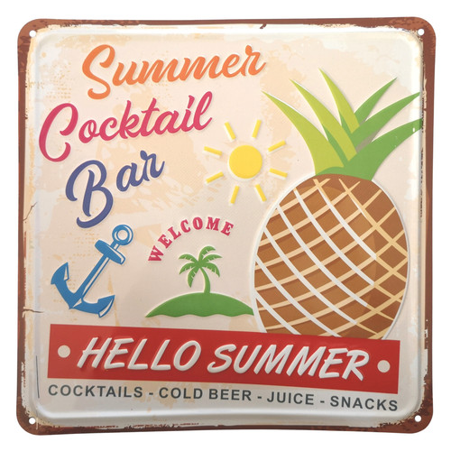 Blechschild summer cocktail - "summer,