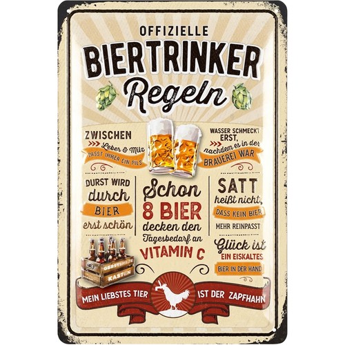 Retro blechschild bier lustige - bier,