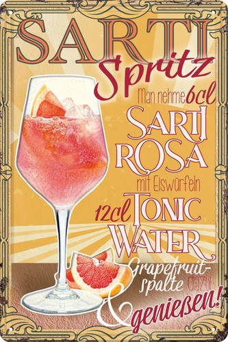 Blechschild sarti spritz - blechschild,