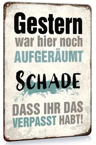 Retro blechschild mit spruch - retro,