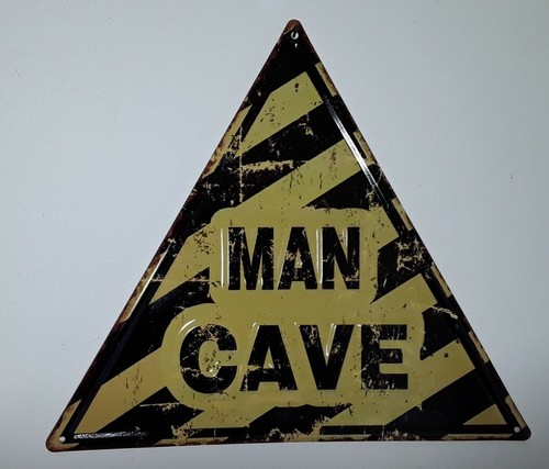 Blechschild man cave metall - man,