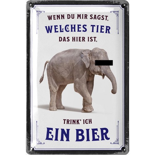 Lanolu blechschild elefant - lanolu,