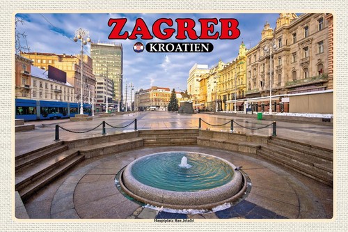 Blechschild 18x12 zagreb - blechschild,