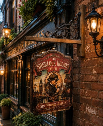 Pub hängeschild the sherlock - hÄngeschild,