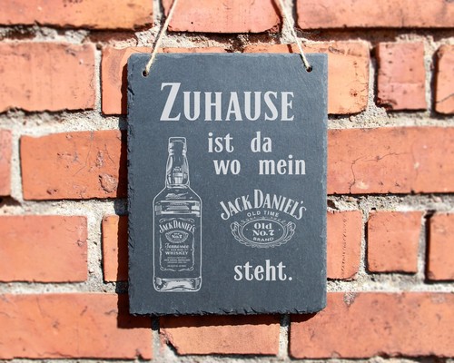 Schiefertafel zuhause ist - "zuhause,