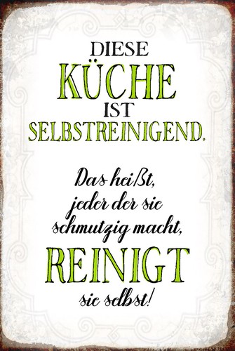 Blechschild 18x12 diese küche - blechschild,