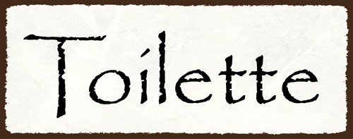 Holzschild 27x10 toilette wand - 27x10,